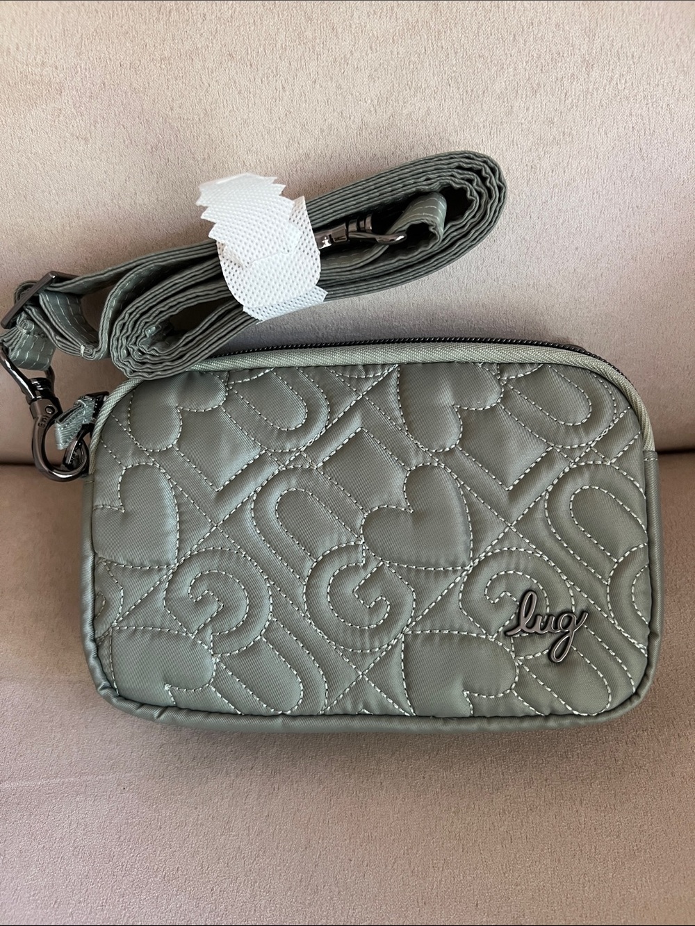 EUC Lug Coupe Love Convertible Crossbody Bag in Sage